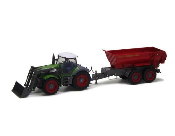 RUI CHUANG QY8301C TRATTORE CON RIMORCHIO A VASCA 1:28 Modellino