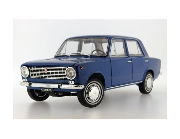 IST Models IST18001FI FIAT 124 1966 BLU 1:18 Modellino