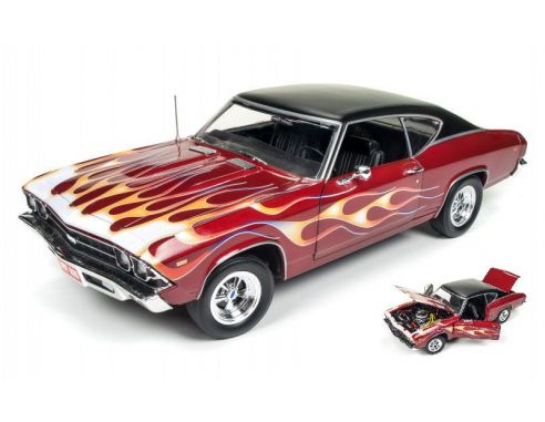Auto World AMM1108 CHEVY CHEVELLE SS396 1969 BROWN 1:18 Modellino
