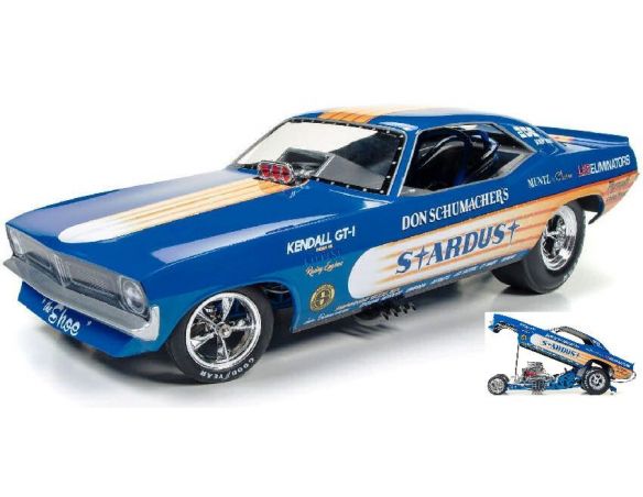 Auto World AW1179 PLYMOUTH CUDA STARDUST DON SCHUMACHER 1972 1:18 Modellino