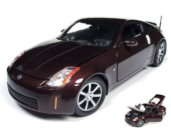 Auto World AW240 NISSAN 350Z COUPE' 2003 BURGUNDY MET.BURGUNDY 1:18 Modellino