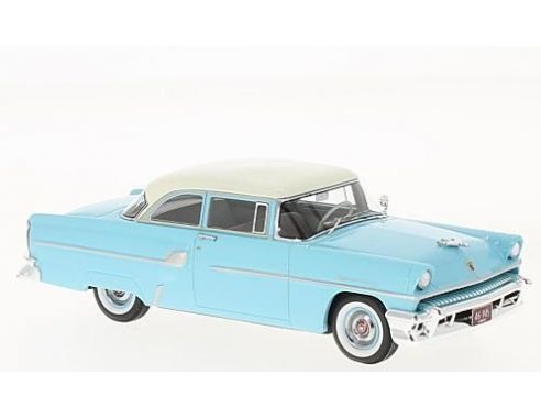 Neo Scale Models NEO46945 MERCURY CUSTOM 2 DOOR SEDAN 1955 LIGHT BLUE/WHITE 1:43 Modellino