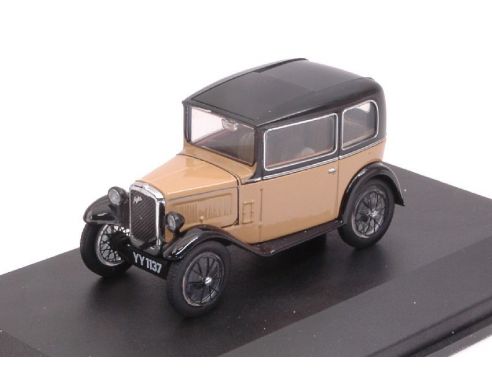 Oxford OXFASS001 AUSTIN SEVEN RN SALOON BEIGE/BLACK 1:43 Modellino