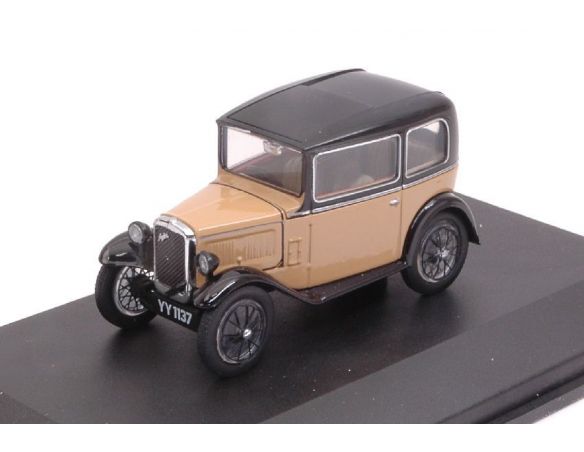 Oxford OXFASS001 AUSTIN SEVEN RN SALOON BEIGE/BLACK 1:43 Modellino