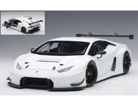 AUTOART AA81527 LAMBORGHINI HURACAN GT3 2015 BIANCO ISIS/WHITE 1:18 Modellino