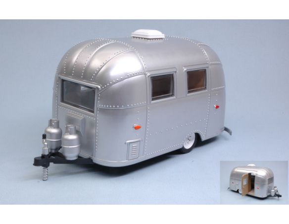 Greenlight GREEN18228 ROULOTTE BAMBI AIRSTREAM POLISHED SILVER 1:24 Modellino