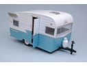 Greenlight GREEN18229 ROULOTTE SHASTA AIRFLYTE 1961 LIGHT BLUE/WHITE 1:24 Modellino