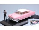 Greenlight GREEN86436 CADILLAC FLEETWOOD 1955 PINK W/ELVIS PRESLEY FIGURE 1:43 Modellino