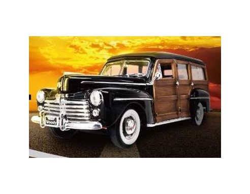LUCKY DIE CAST LDC20028BK FORD WOODY 1948 BLACK C/WINDSURF 1:18 Modellino