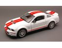 LUCKY DIE CAST LDC24208W SHELBY GT 500 2007 WHITE W/RED STRIPES 1:24 Modellino