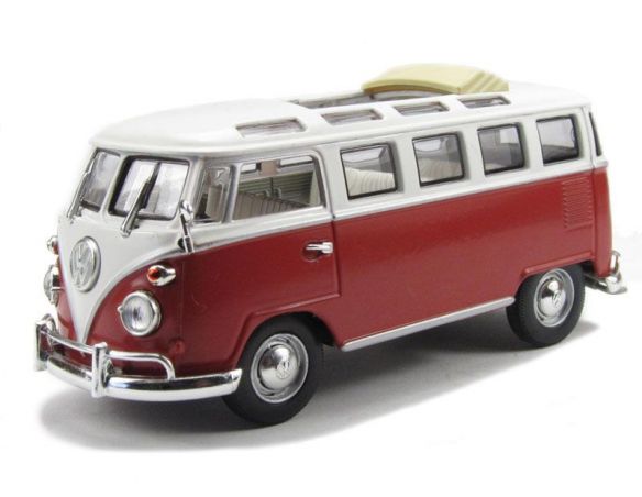 LUCKY DIE CAST LDC43208BUR VW MICROBUS 1962 2-TONE BURGUNDY/WHITE 1:43 Modellino
