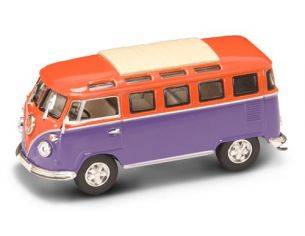 LUCKY DIE CAST LDC43209OR VW MICROBUS 1962 ORANGE/VIOLET 1:43 Modellino