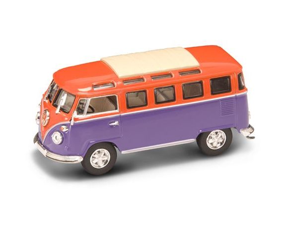 LUCKY DIE CAST LDC43209OR VW MICROBUS 1962 ORANGE/VIOLET 1:43 Modellino