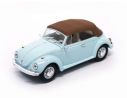 LUCKY DIE CAST LDC43221LB VW BEETLE CABRIO SOFT TOP 1972 LIGHT BLUE/BROWN 1:43 Modellino