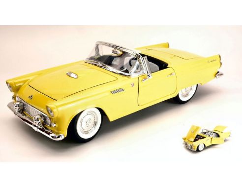 LUCKY DIE CAST LDC92068YL FORD THUNDERBIRD CONVERTIBLE HARD TOP 1955 YELLOW 1:18 Modellino