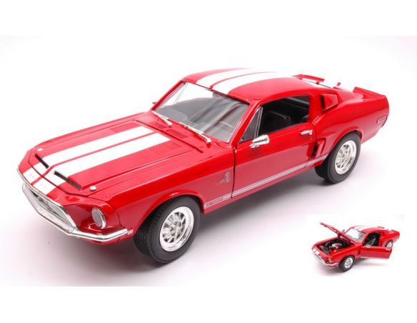 LUCKY DIE CAST LDC92168R SHELBY GT 500 KR 1968 RED 1:18 Modellino
