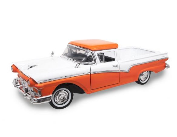 LUCKY DIE CAST LDC92208OR FORD RANCHERO 1957 WHITE/ORANGE 1:18 Modellino