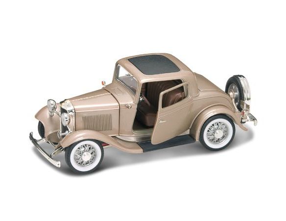 Hot Wheels LDC92248GT FORD 3 WINDOW COUPE' 1932 GOLD 1:18 Modellino