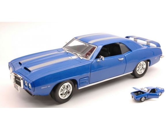 LUCKY DIE CAST LDC92368MB PONTIAC FIREBIRD TRANS AM 1969 BLUE MET.1:18 Modellino
