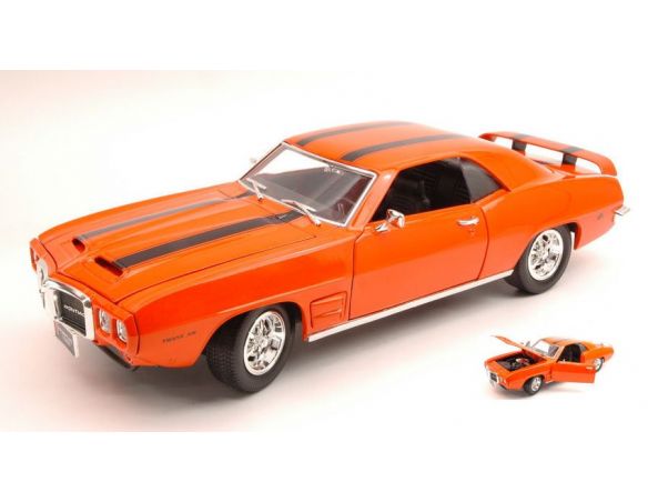 LUCKY DIE CAST LDC92368OR PONTIAC FIREBIRD TRANS AM 1969 ORANGE 1:18 Modellino