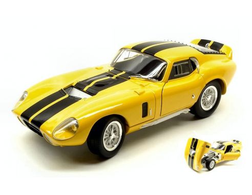 LUCKY DIE CAST LDC92408YL SHELBY COBRA DAYTONA COUPE  1965 YELLOW W/BLACK STRIPES 1:18 Modellino