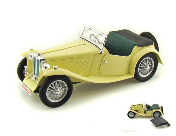 Hot Wheels LDC92468CR MG TC MIDGET 1947 CREAM 1:18 Modellino