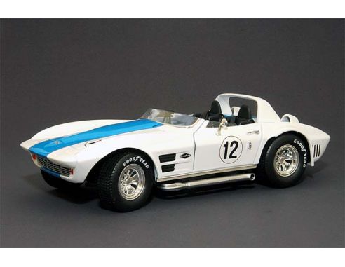 LUCKY DIE CAST LDC92698WH CHEVROLET CORVETTE GRAN SPORT ROADSTER N.12 1964 WHITE 1:18 Modellino