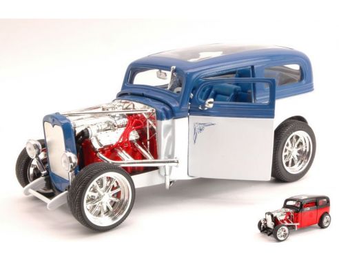 Hot Wheels LDC92849W FORD MODEL A 1931 WHITE/BLUE 1:18 Modellino