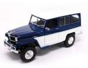 LUCKY DIE CAST LDC92858WB WILLYS JEEP BLUE/WHITE 1:18 Modellino