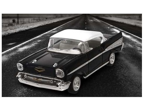 LUCKY DIE CAST LDC94201BK CHEVROLET BEL AIR 1957 BLACK 1:43 Modellino