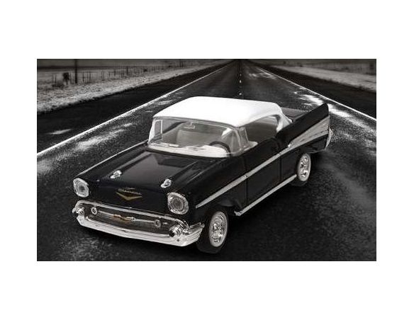 LUCKY DIE CAST LDC94201BK CHEVROLET BEL AIR 1957 BLACK 1:43 Modellino