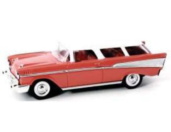 LUCKY DIE CAST LDC94203R CHEVROLET NOMAD 1957 RED W/WHITE ROOF 1:43 Modellino