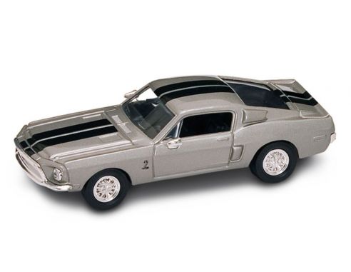 LUCKY DIE CAST LDC94214GY SHELBY GT-500KR 1968 GREY W/BLACK STRIPES (ELEANOR COLOURS) 1:43 Modellino