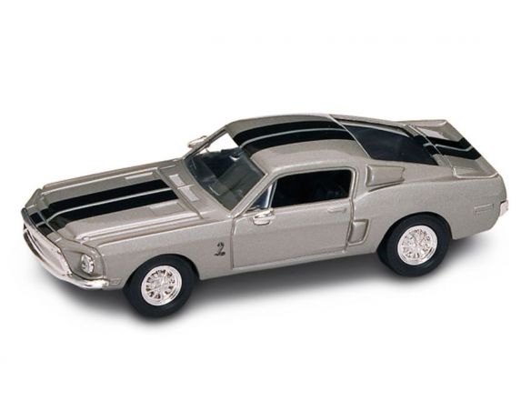 LUCKY DIE CAST LDC94214GY SHELBY GT-500KR 1968 GREY W/BLACK STRIPES (ELEANOR COLOURS) 1:43 Modellino