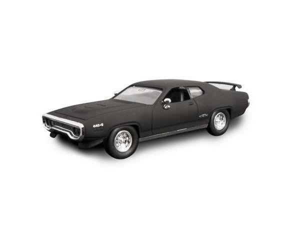 Hot Wheels LDC94218MBK PLYMOUTH GTX 1971 MATT BLACK 1:43 Modellino