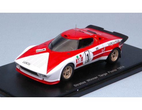 Spark Model S43TF74 LANCIA STRATOS N.1 WINNER TARGA FLORIO 1974 A.BALLESTRIERI-G.LARROUSSE Modellino