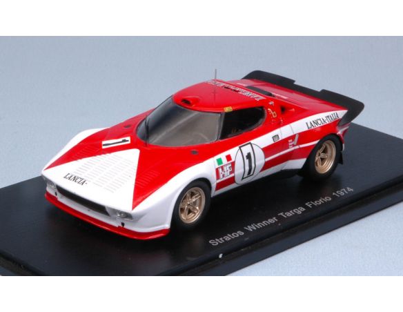 Spark Model S43TF74 LANCIA STRATOS N.1 WINNER TARGA FLORIO 1974 A.BALLESTRIERI-G.LARROUSSE Modellino
