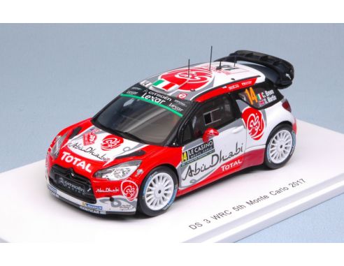 Spark Model S5156 CITROEN DS3 WRC N.14 15th MONTE CARLO 2017 C.BREEN-S.MARTIN 1:43 Modellino