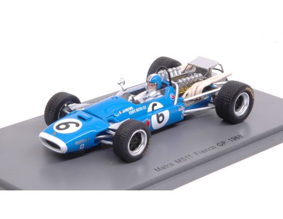 Spark Model S5383 MATRA MS11 J.P.BELTOISE 1968 N.6 9th FRENCH GP 1:43 Modellino