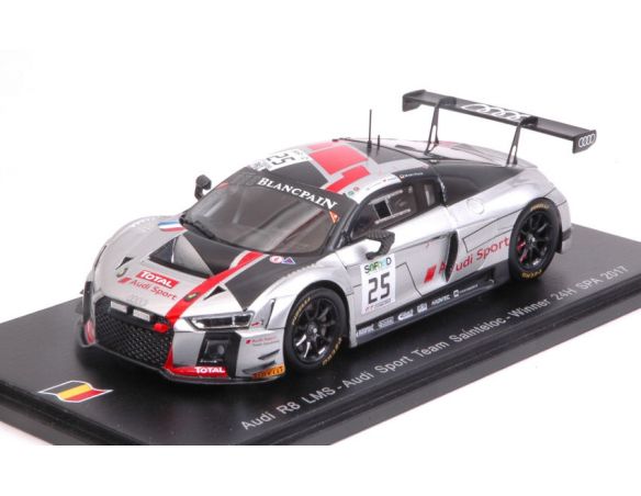 Spark Model SB138 AUDI R8 N.25 WINNER 24H SPA 2017 HAASE-GOUNON-WINKELHOCK 1:43 Modellino