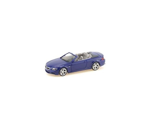 HERPA 23658 BMW M6 COVERTIBLE BLU 1:87 Modellino