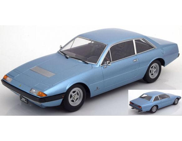 KK Scale KKDC180162 FERRARI 365 GT4 2+2 1972 LIGHT BLUE METALLIC 1:18 Modellino