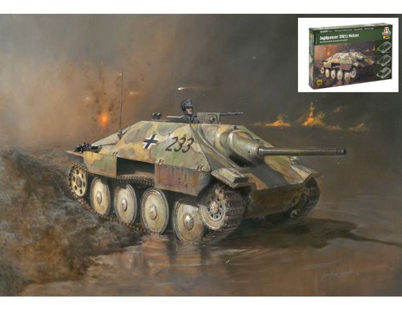 Italeri IT15767 JAGDPANZER 38 (T) HETZER KIT 1:56 Modellino