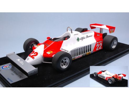 Looksmart LSAR10 ALFA ROMEO 179C M.ANDRETTI 1981 N.22 9th GERMAN GP C/VETRINA 1:18 Modellino