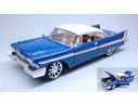 Motormax MTM79011BL PLYMOUTH FURY CUSTOM HOT ROD 1958 WITH NEW RIMS BLUE 1:18 Modellino
