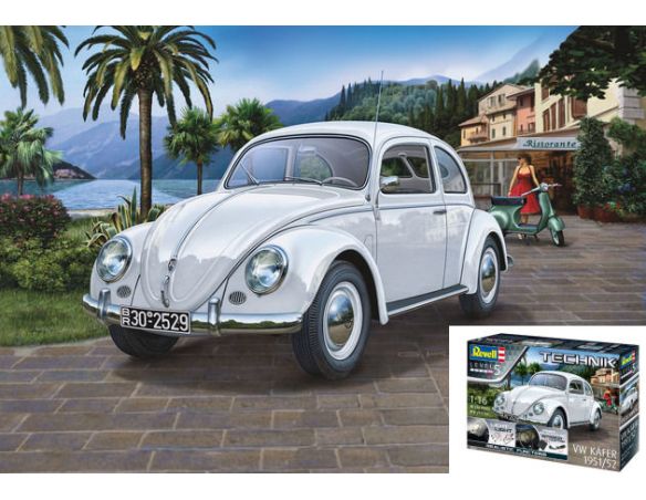 Revell RV00450 VW BEETLE 1951-52 FARI E CRUSCOTTO FUNZIONANTI KIT 1:16 Modellino