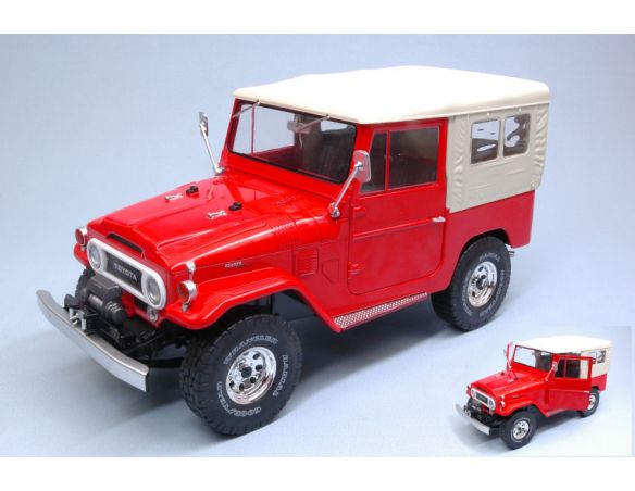 Triple 9 T9-1800153 TOYOTA LAND CRUISER FJ40 1967 W/CLOSED SOFT TOP RED 1:18 Modellino