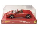 Hot Wheels HWBLY64 FERRARI 458 ITALIA SPIDER RED SCAT.ACETATO RED 1:24 Modellino