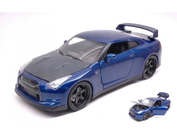 JADA TOYS JADA97036 BRIAN S NISSAN GT-R 2009 FAST & FURIOUS 7 BLUE 1:24 Modellino