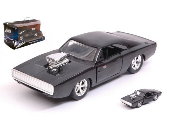 JADA TOYS JADA97042 DOM S DODGE CHARGER R/T 1970 FAST & FURIOUS 7 BLACK 1:32 Modellino